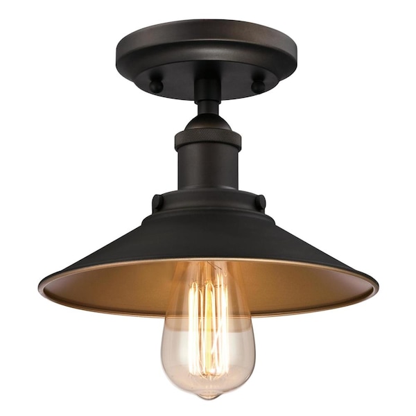 Westinghouse One-Light Indoor Semi-Flush Ceiling Fixture Louis ORB Metallic Brnz 6336000 - main